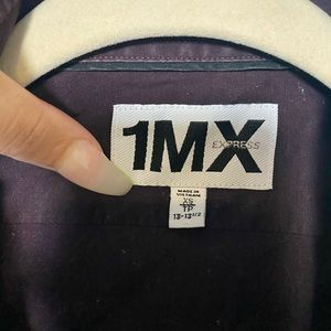 Men’s 1MX EXPRESS *Extra Slim Fit Plum Dress Shirt